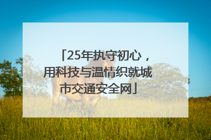 25年执守初心，用科技与温情织就城市交通安全网