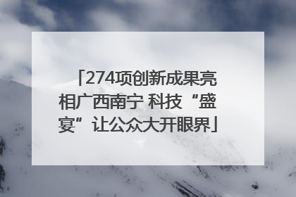 274项创新成果亮相广西南宁 科技“盛宴”让公众大开眼界