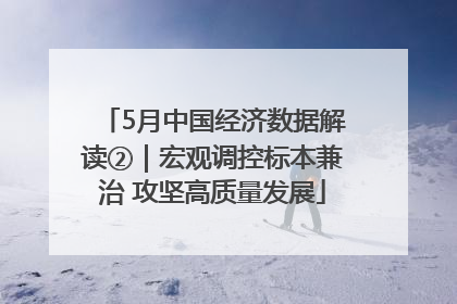 5月中国经济数据解读②｜宏观调控标本兼治 攻坚高质量发展